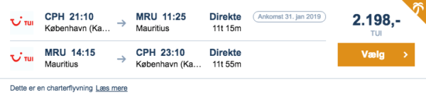 Rejsetilbud til Mauritius