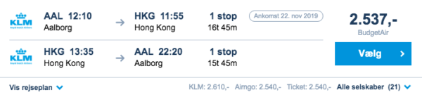 Billige flybilletter til Hong Kong